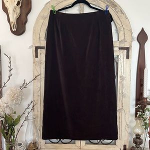 Vintage Faux Suede Brown Skirt